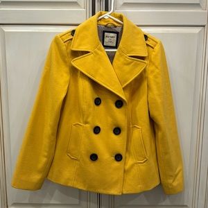 Yellow old navy pea coat